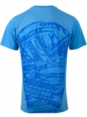 Olympique de Marseille maillot de football d'avant-match uniforme de football bleu azur pour hommes kit de football de sport haut chemise 2025-2026